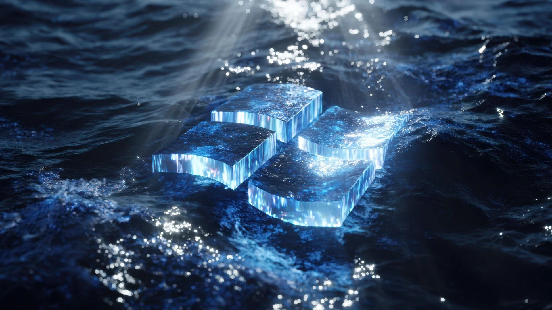 High Definition 3D Windows Logo Blue Water picture 1 of 1