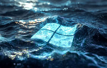 Windows Logo Luminous 3D Render'