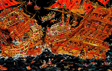 Captain Flint's Party by Jean Jacques Loup'