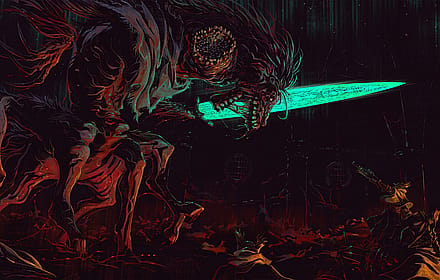 Bloodborne Hunter Vs Ludwig (3502x2160) Art by @Max58Art'