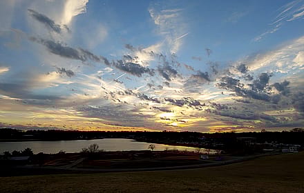 Sunset at Mount Trashmore Park, Virginia Beach VA'