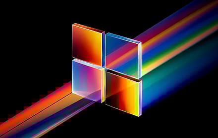 Abstract Windows 11 Logo Prismatic Light Design'