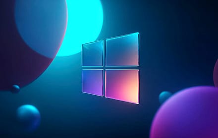 Sleek Windows Logo Vibrant Abstract Digital Art'