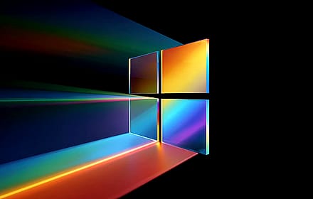 Windows 11 Logo Vibrant Light Spectrum'