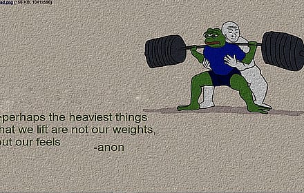 Perhaps the heaviest things we lift are not our weights'