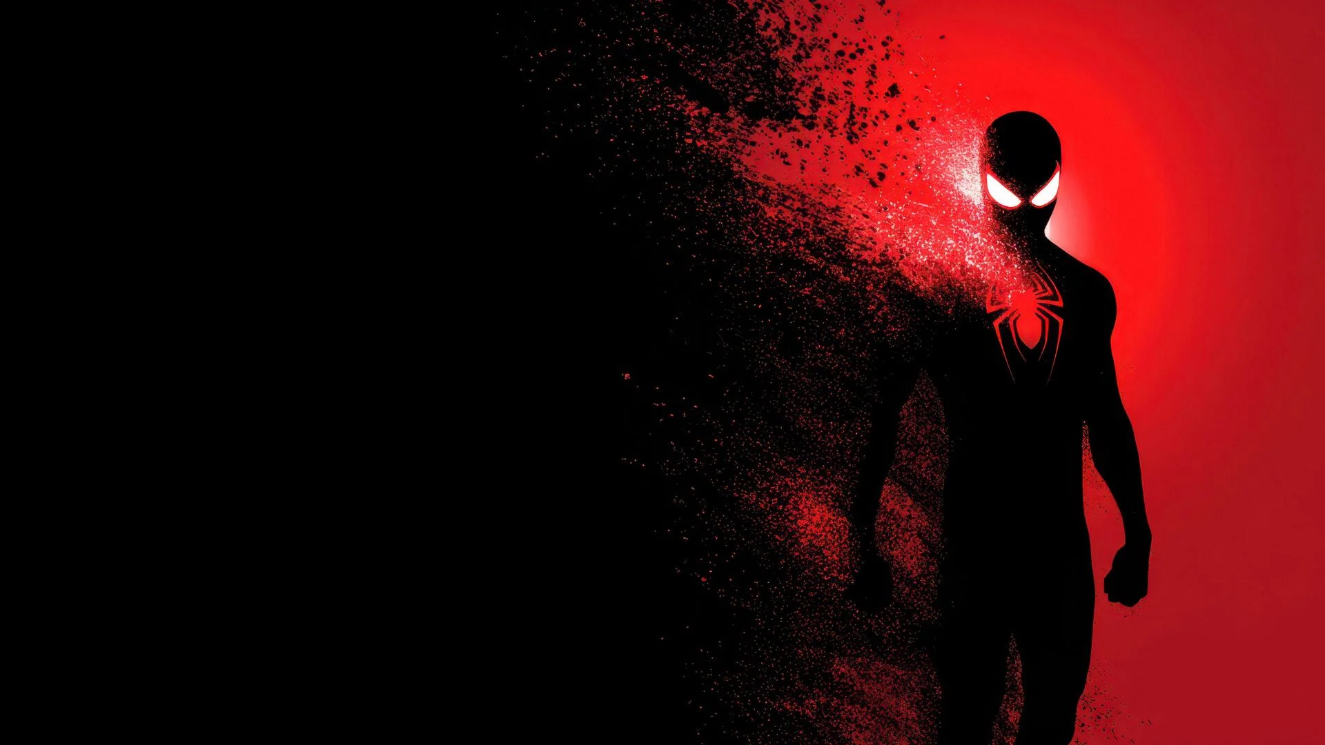 Minimalist Red And Black Spider-Man Splatter picture 1 of 1