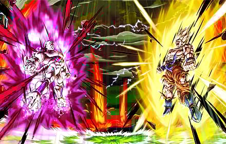 Full Power Emperor Frieza VS Super Saiyan Son Goku wallpaper for PC'