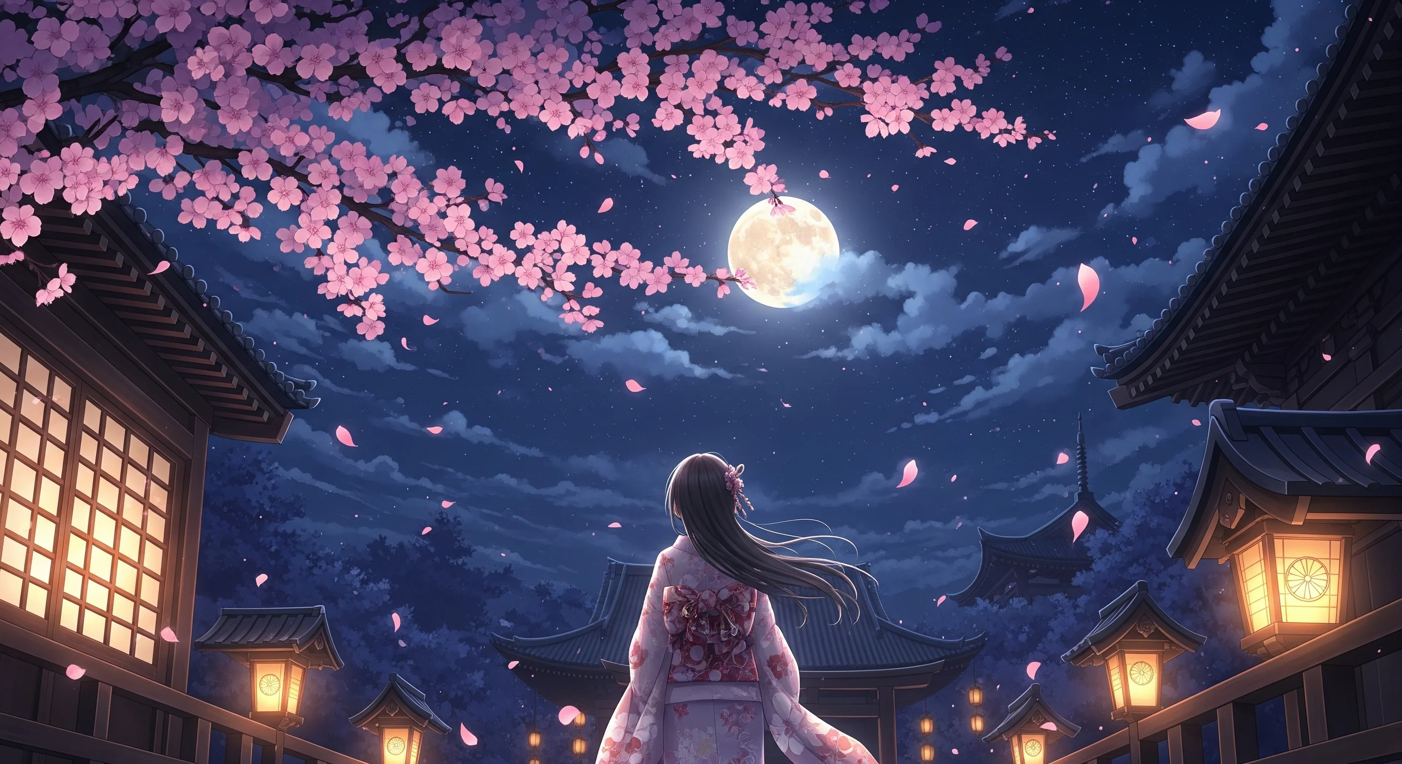 Sakura under the moon 2K picture 1 of 1