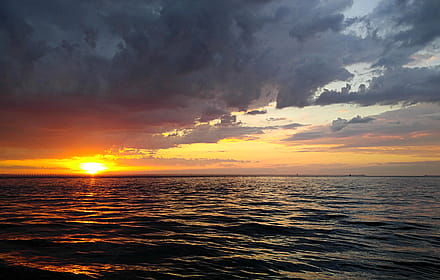 Chesapeake Bay Bridge-Tunnel at Sunset'