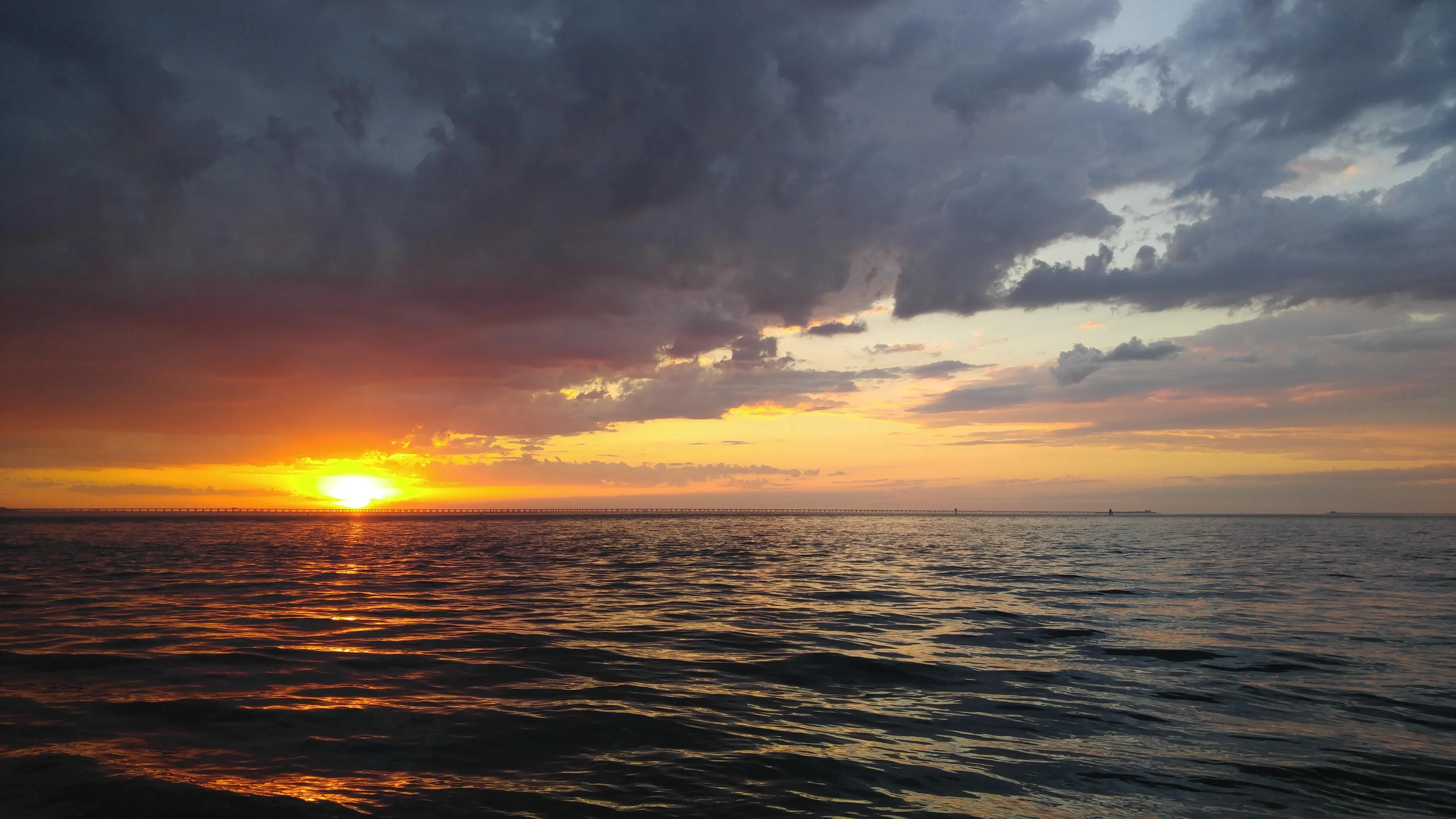 Chesapeake Bay Bridge-Tunnel at Sunset picture 1 of 1
