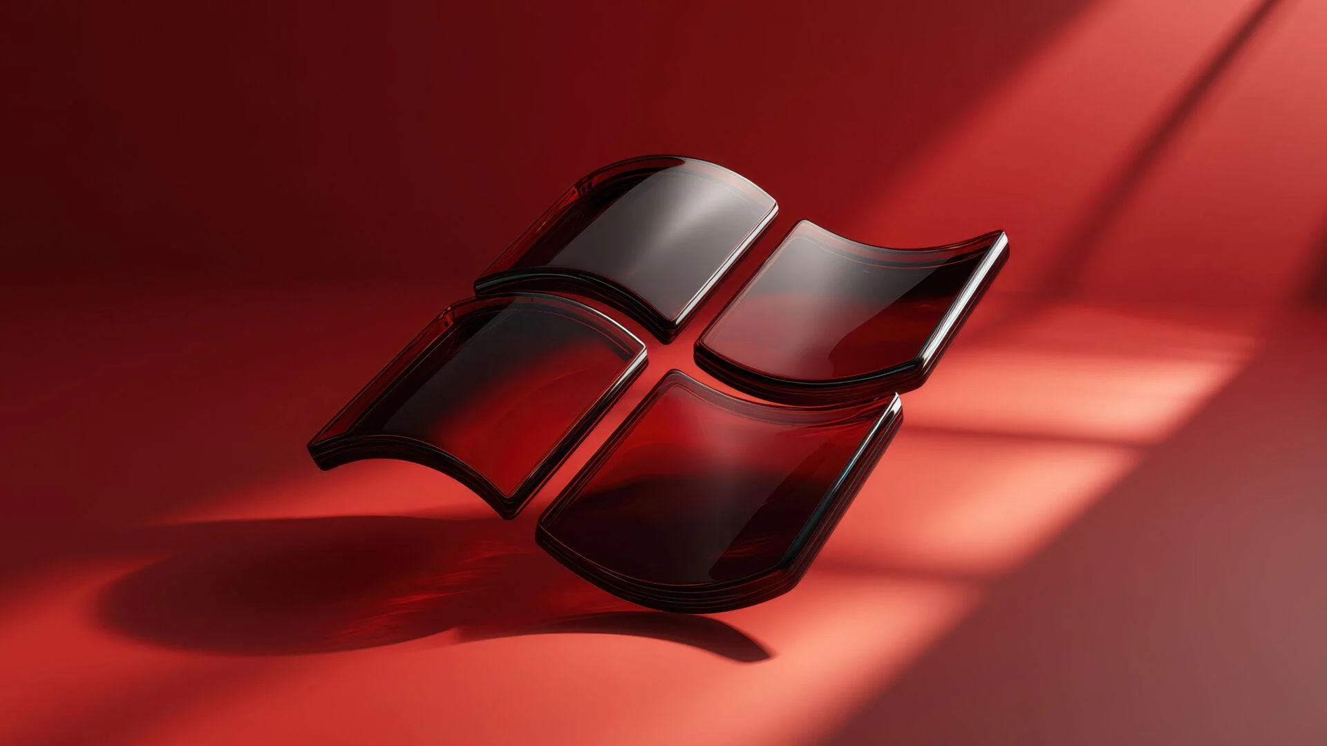 Windows 11 Red Glass Logo Abstract picture 1 of 1
