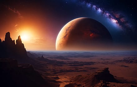 Space and Planet Landscape'