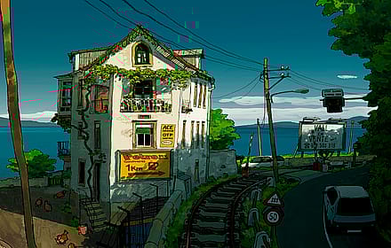 House near tracks by Alariko'