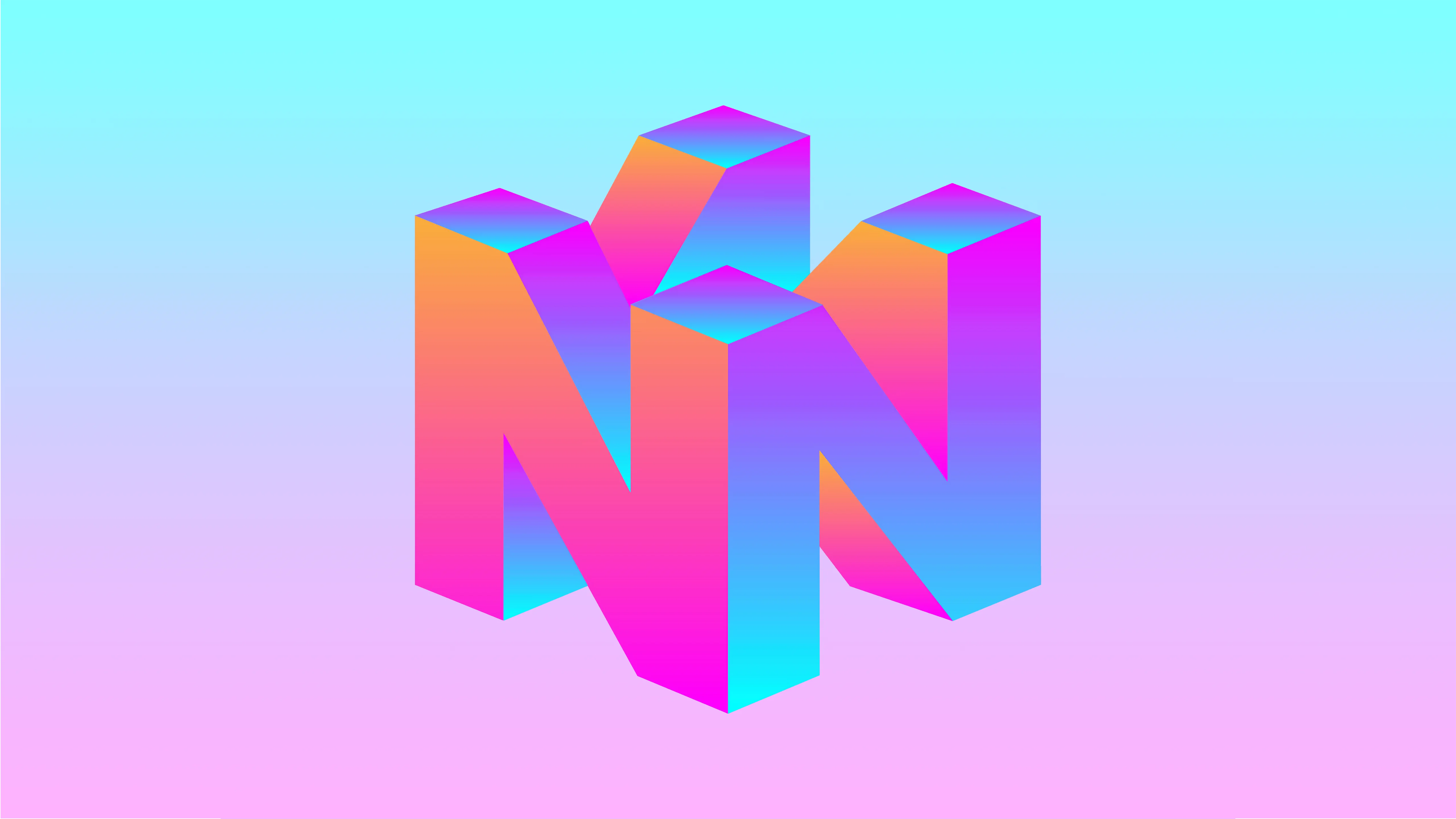 N64 logo in vaporwave colors by /u/AstralWave picture 1 of 1