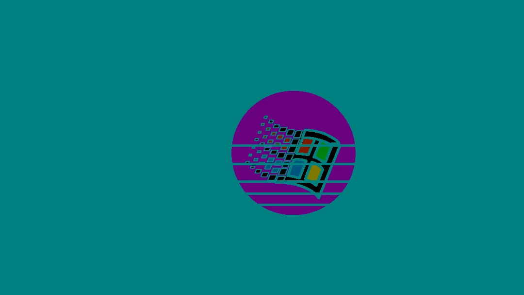 Synthwave sun windows 95 wallpaper picture 1 of 1