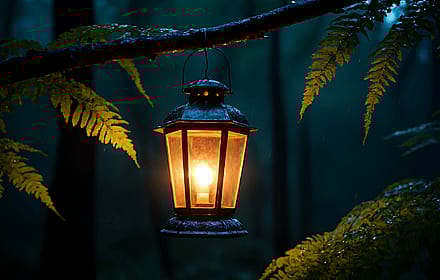 Forest Lantern Wallpaper'
