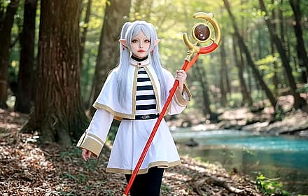 Frieren cosplay.'