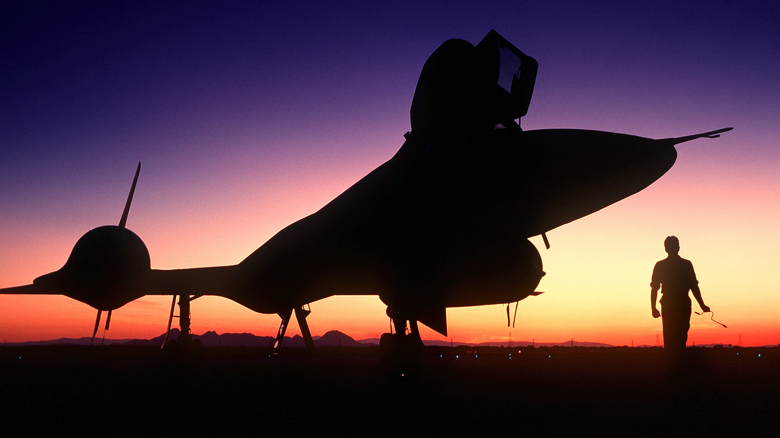 SR-71 Silhouetted in the Dusk by Tech. Sgt. Michael Haggerty picture 1 of 1