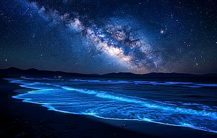 Beautiful beach at night.'