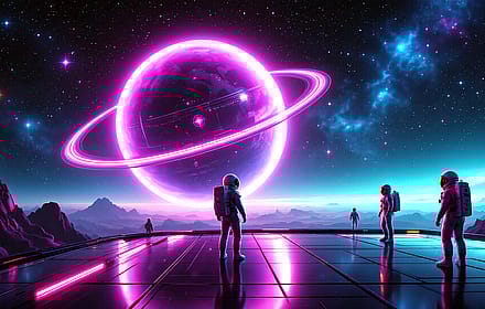 3840x2160 Synthwave Space Odyssey'