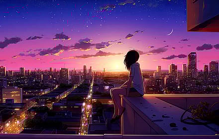 Purple Sunsets & Rooftops'