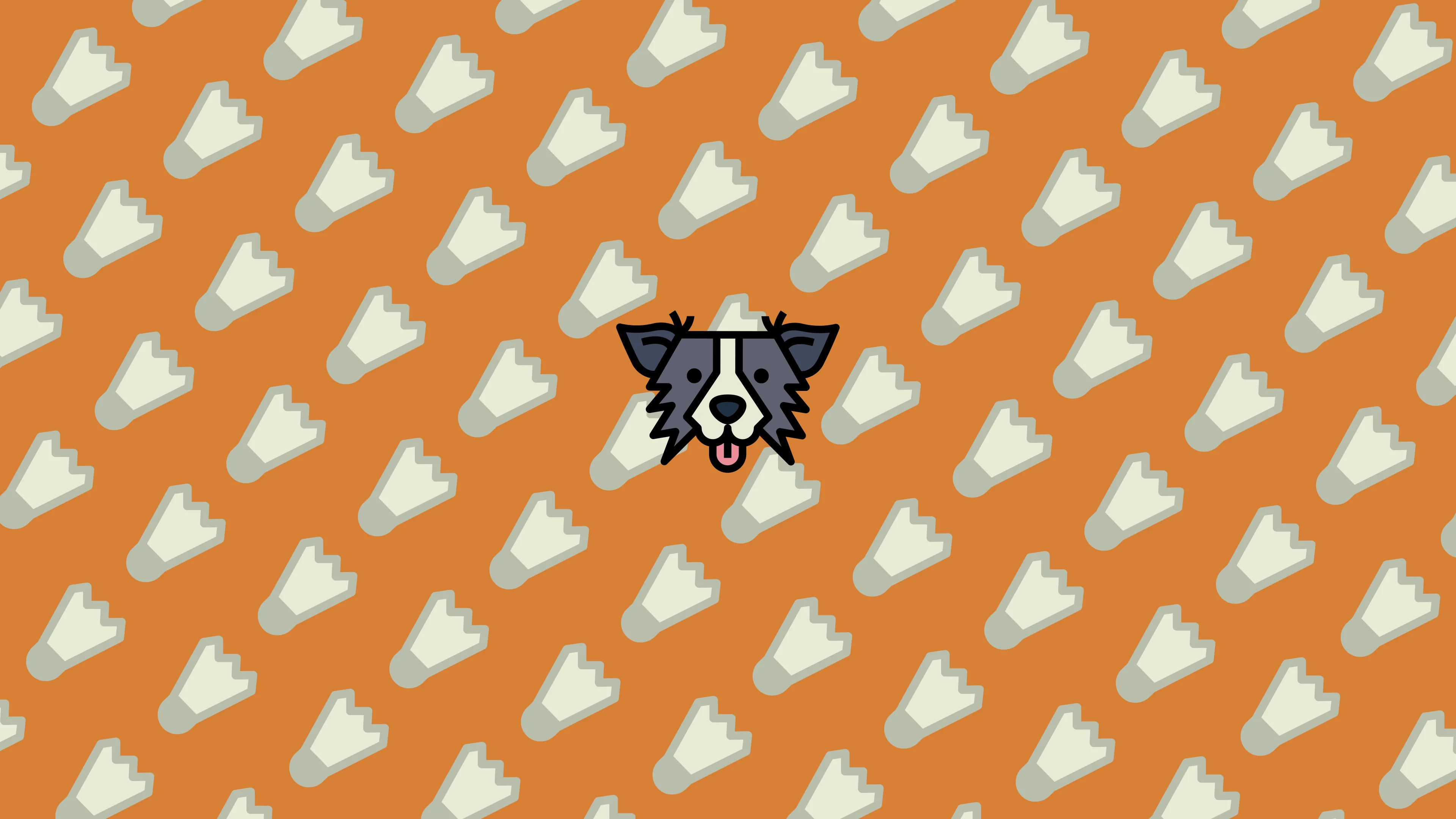 border collie & badminton | orange picture 1 of 1