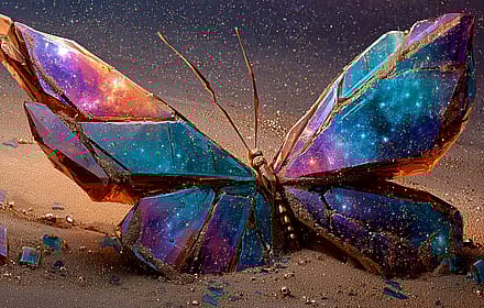 Crystal Butterfly Galaxy Sand'