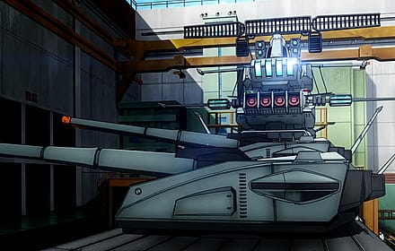 Space Battleship Arizona Fires Her Guns for the First Time'