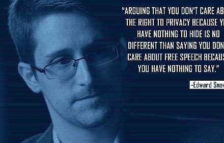 Edward Snowden on the "nothing to hide" argument'