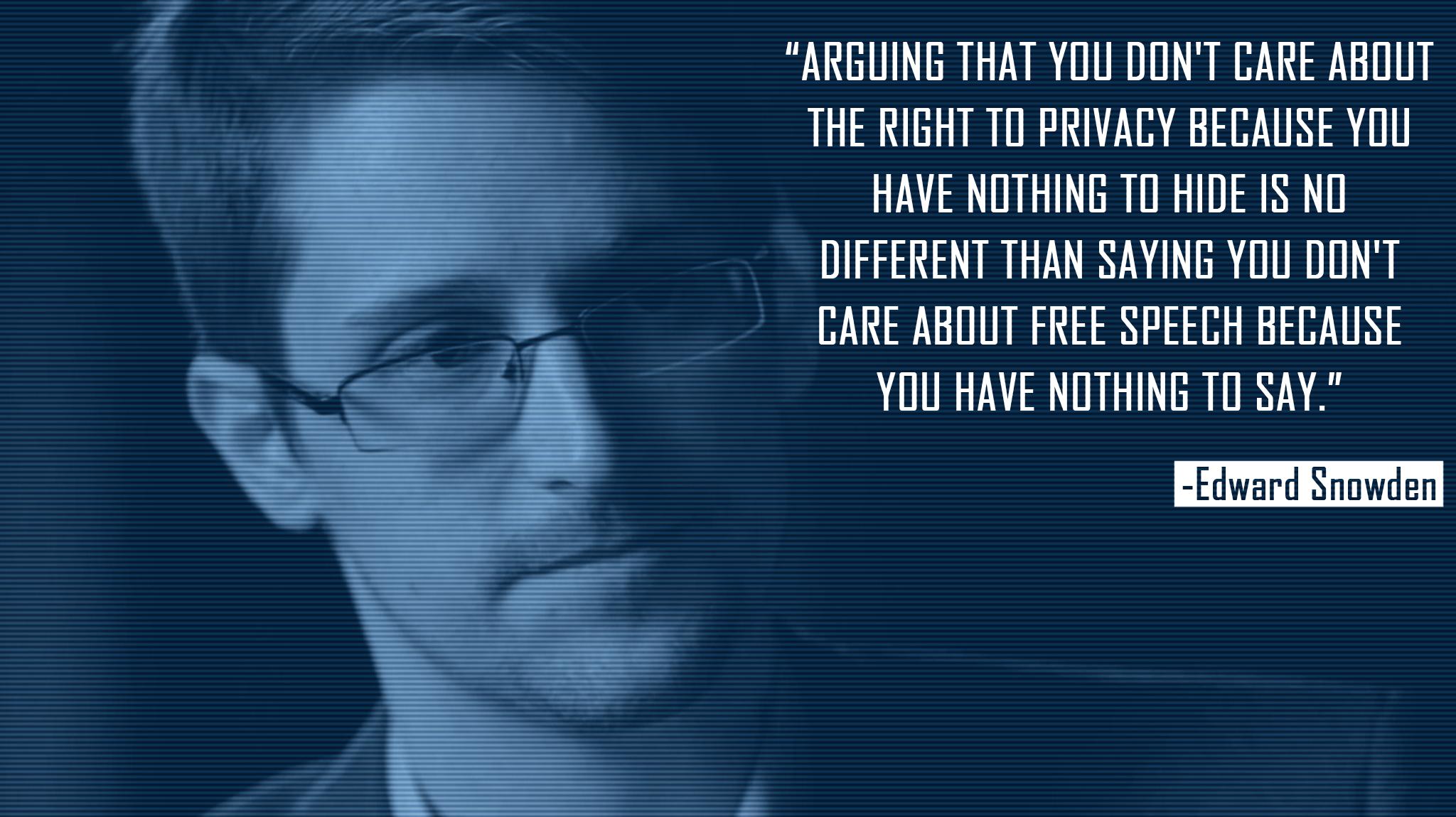 Edward Snowden on the "nothing to hide" argument picture 1 of 1