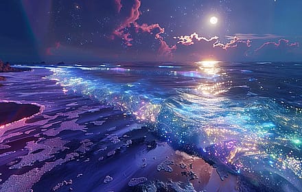 Bioluminescent Night Beach'