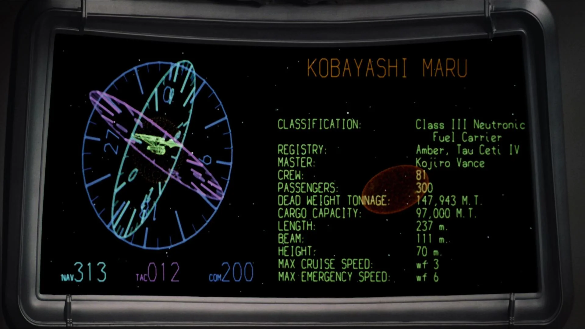 Kobayashi Maru Ship Data picture 1 of 1