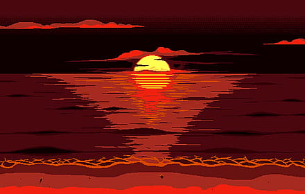 Red Sun, Quiet Waves'