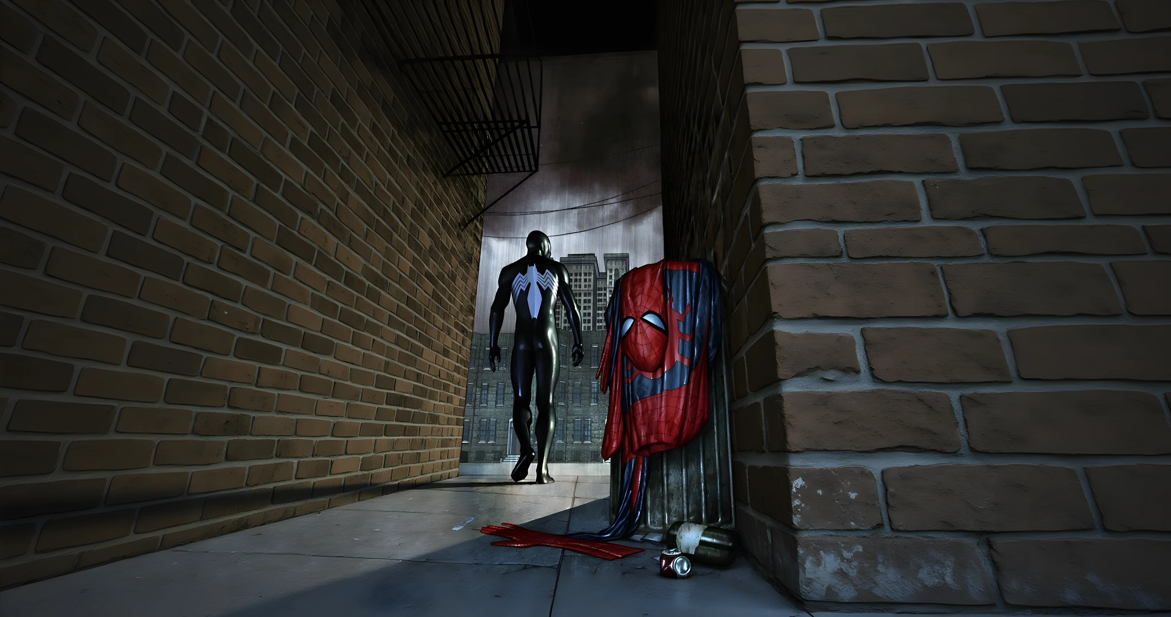 Spider-man leaving his suit picture 1 of 1