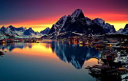 Arctic Silence Beneath a Burning Sky'