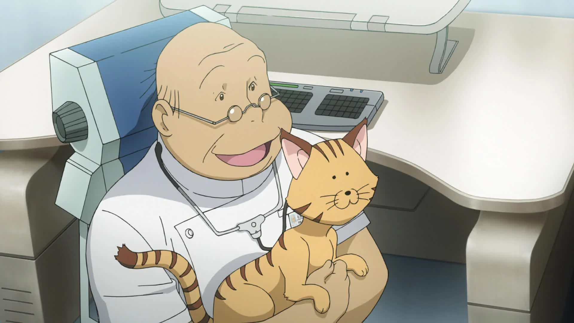 Space Battleship Yamato 2199 - Dr. Sakezo Sado and his cat Mii picture 1 of 1