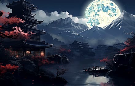 A Quiet Night Beneath the Celestial Bloom'