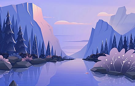 A calm evening hidden between the mountains'