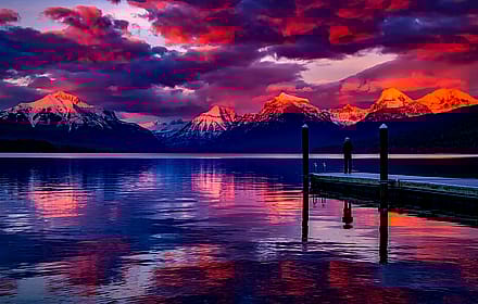 When the mountains glow like embers'