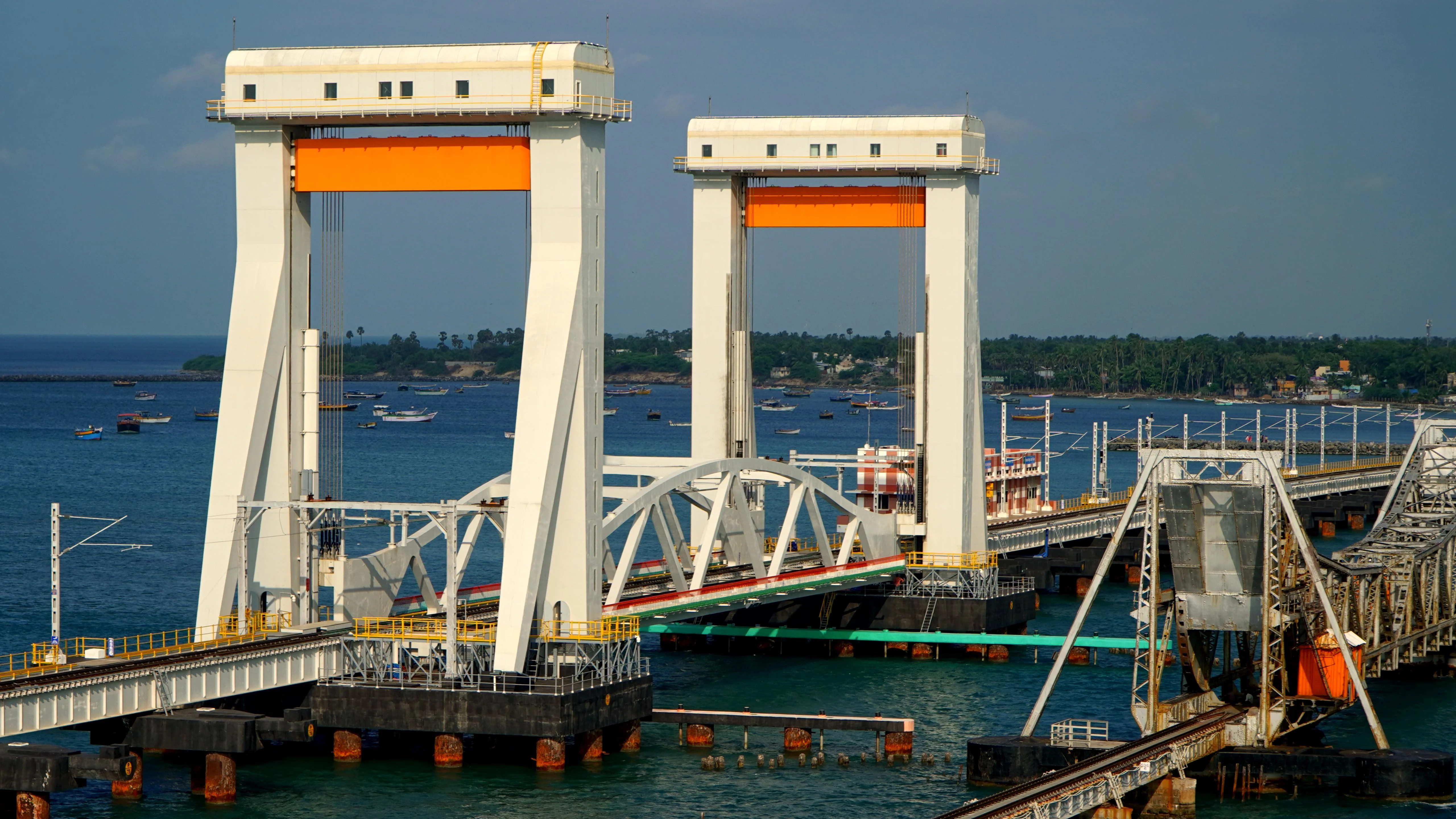 Pamban bridge with sunset glow picture 1 of 1