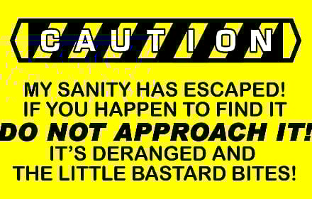 My Sanity has Escaped!'