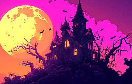 A Witch’s Mansion Under the Neon Moon'