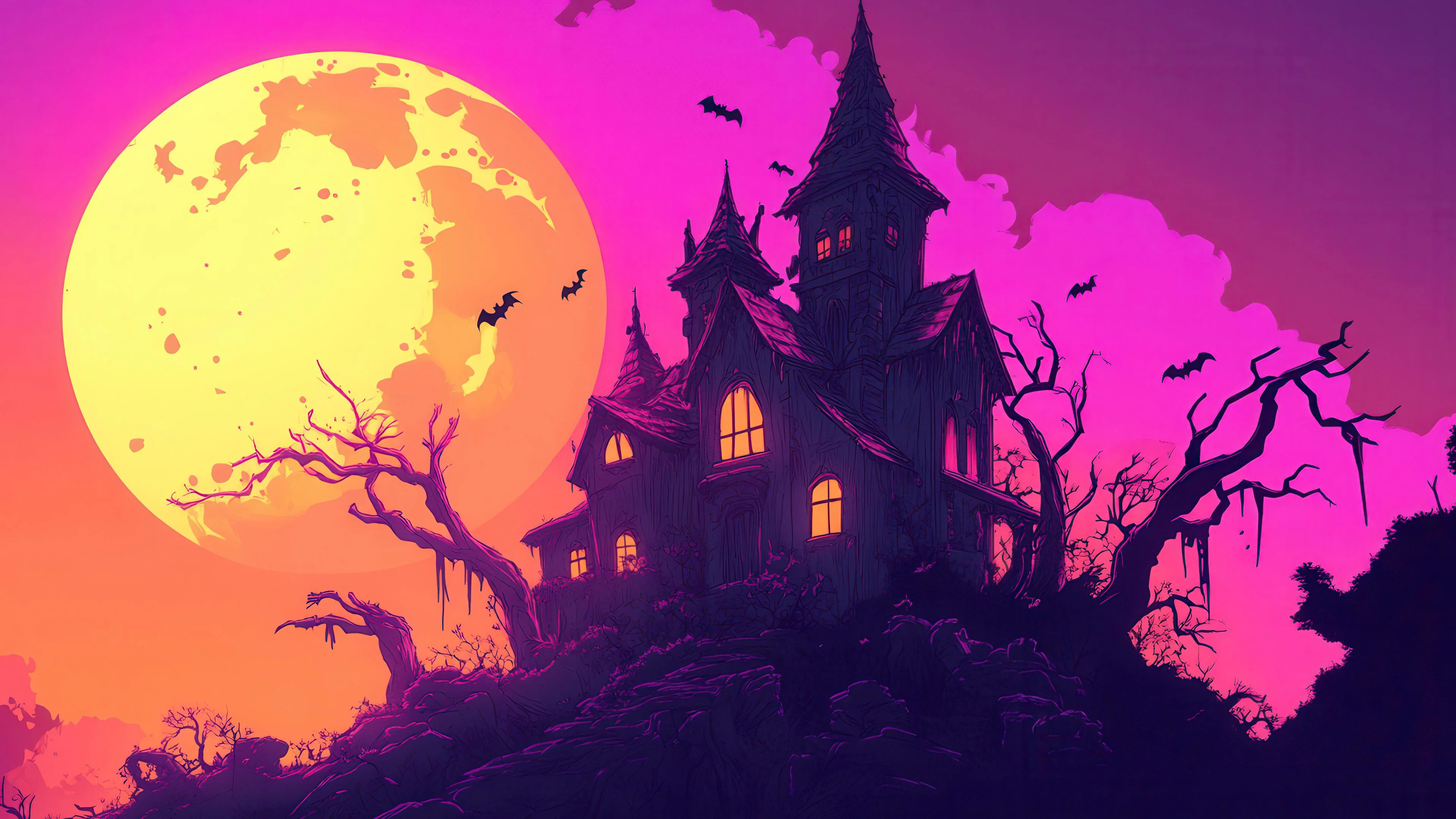 A Witch’s Mansion Under the Neon Moon picture 1 of 1