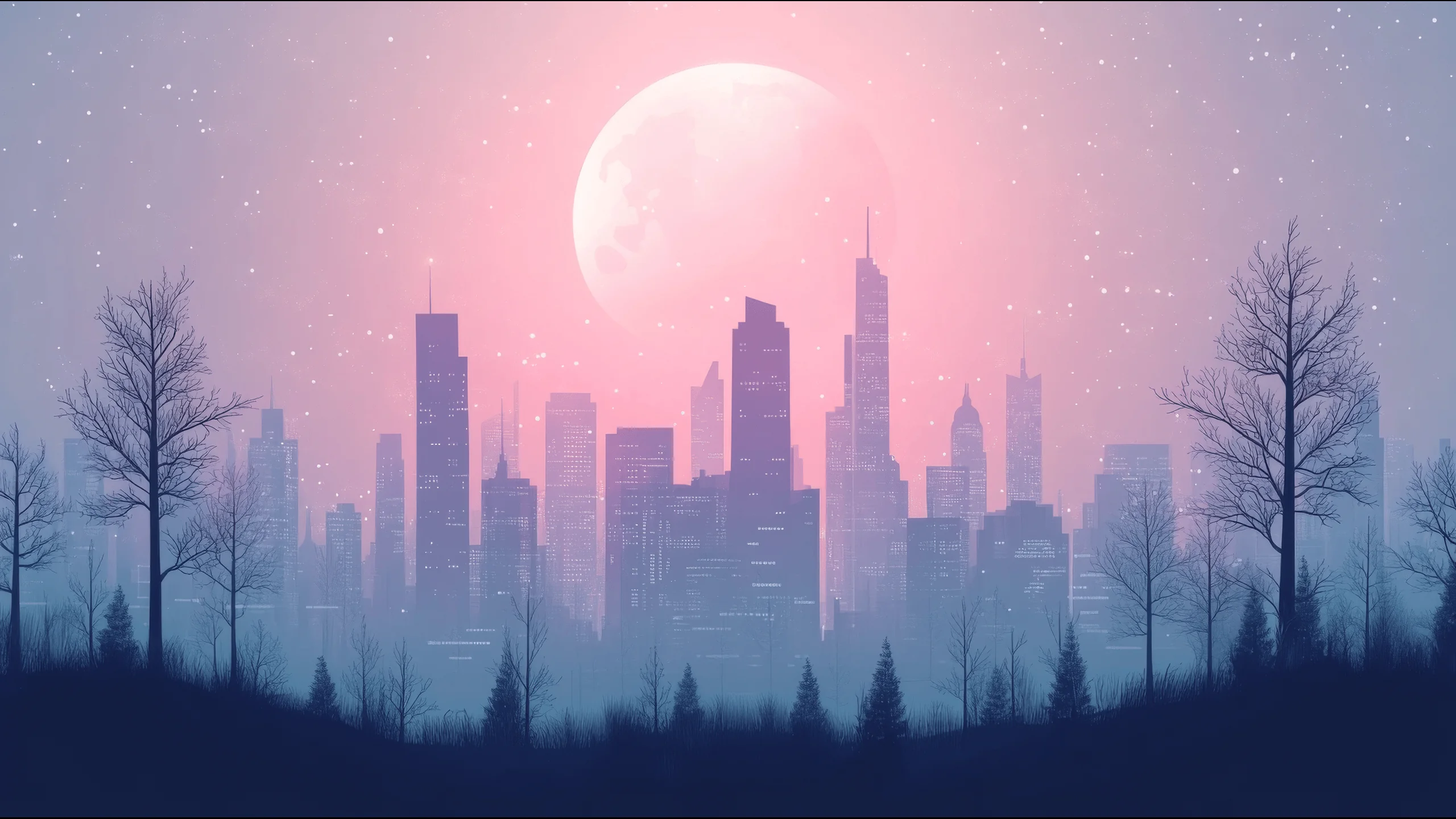 illustration of City Skyline in Night - Series.02 picture 1 of 6