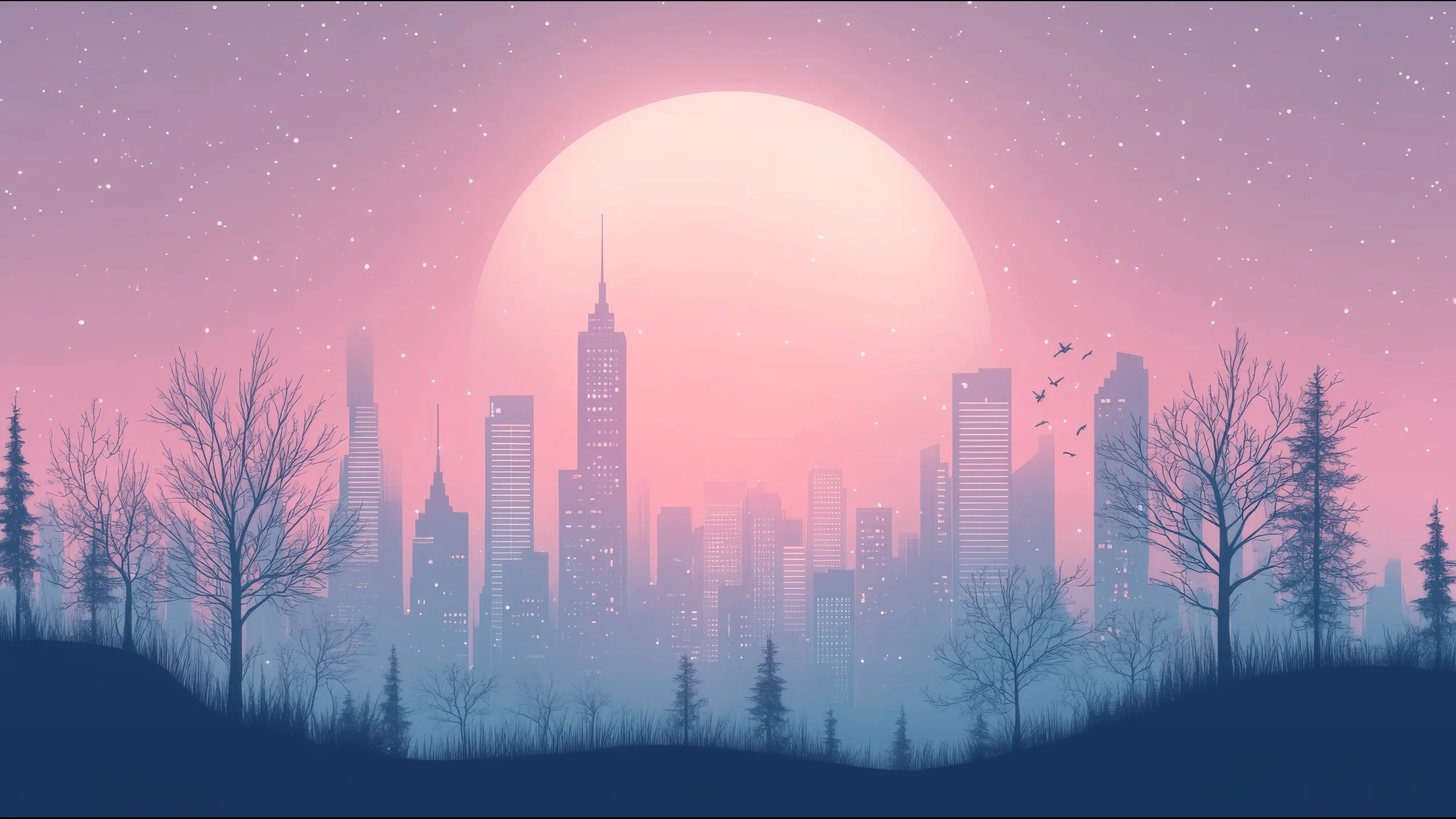 illustration of City Skyline in Night - Series.02 picture 3 of 6