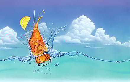 Dropped Iced tea by Bern Foster'