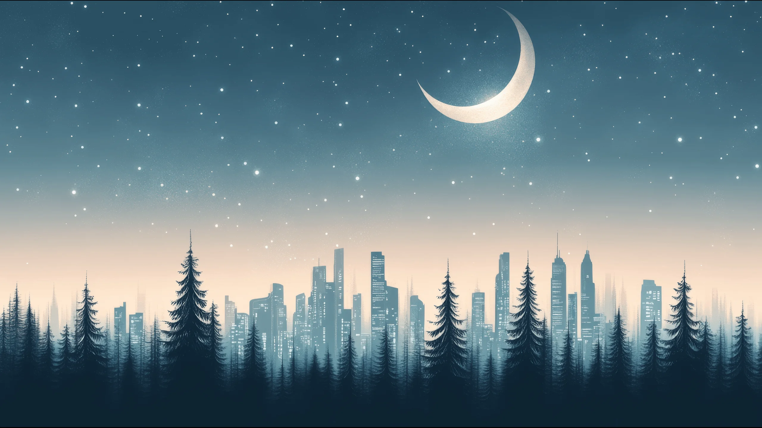 illustration of City Skyline in Night - Series.02 picture 5 of 6