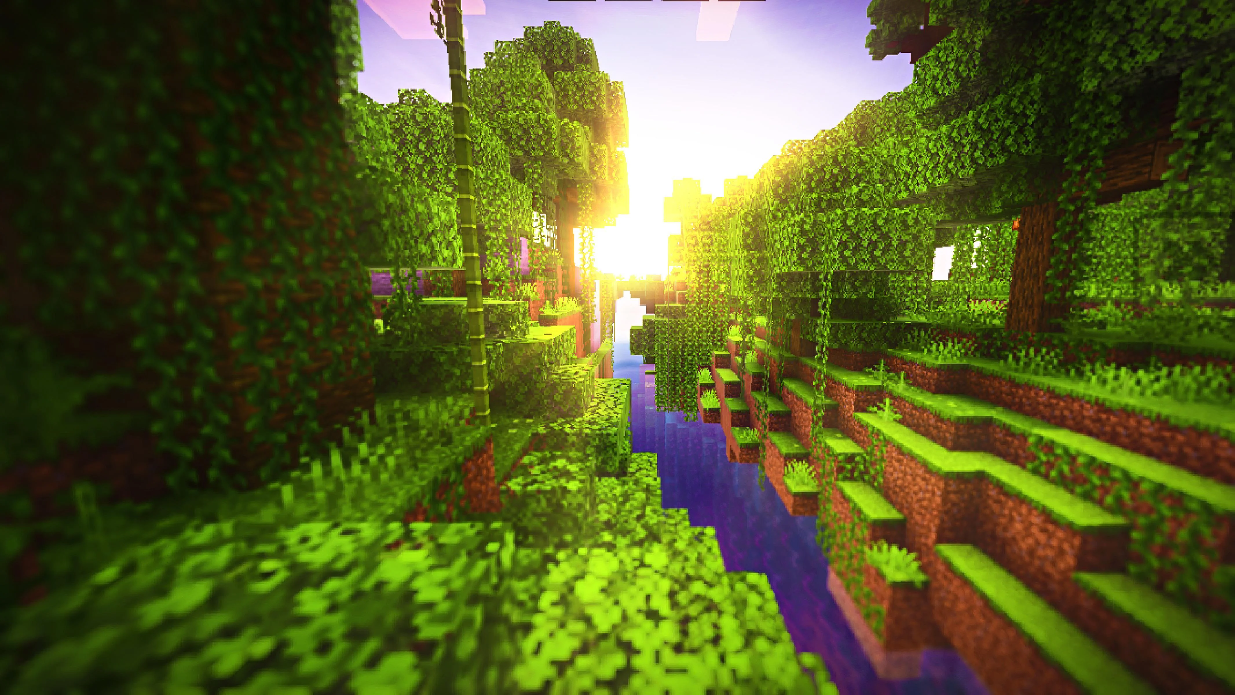 A Minecraft Sunset Wallpaper picture 1 of 1