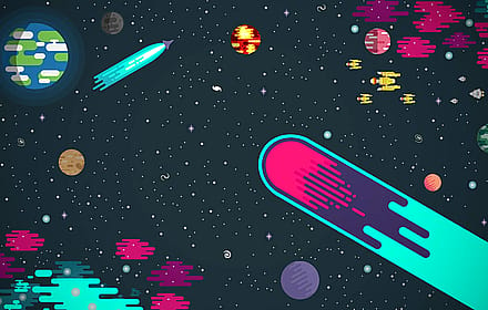 Kurzgesagt Style Wallpaper'