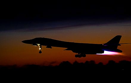 B-1 Lancer Afterburner Take-off, McConnell AFB'
